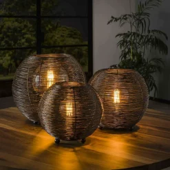 WoonStijl Tafellamp Ø40 web XL Zwart Nikkel Sale