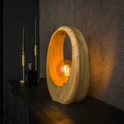 WoonStijl Tafellamp Arch wood L Clearance