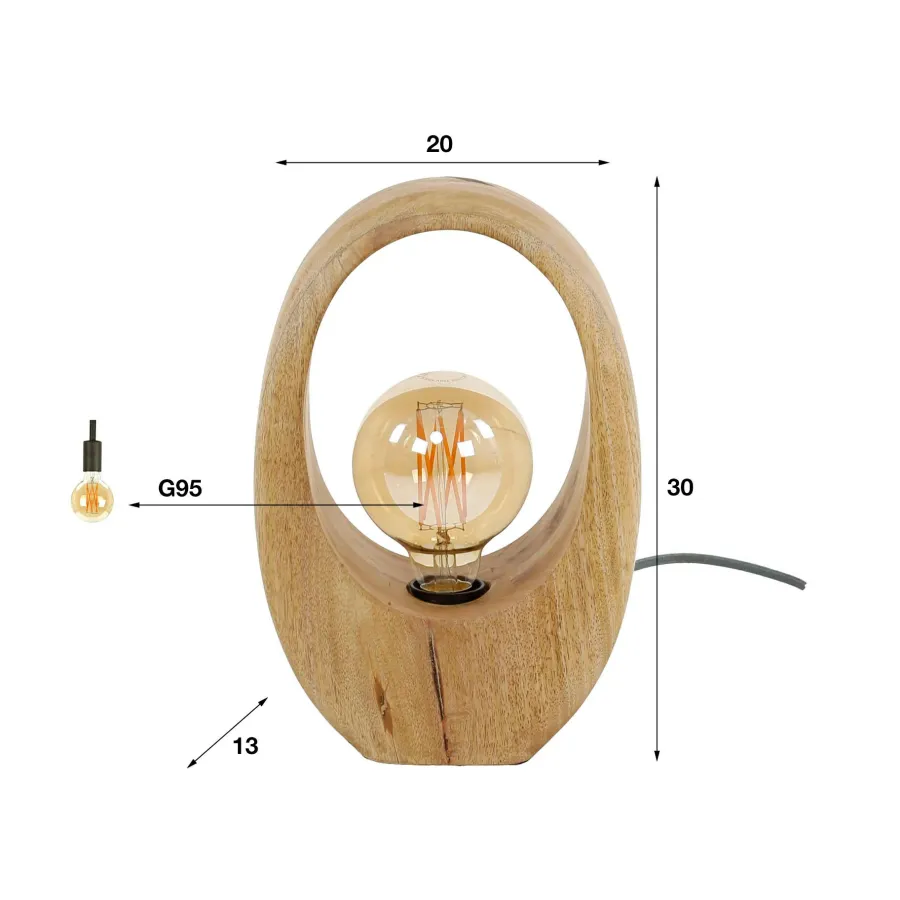 WoonStijl Tafellamp Arch wood M Best
