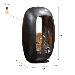 WoonStijl Tafellamp Arch XL Zwart nikkel Best
