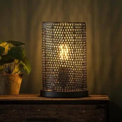 WoonStijl Tafellamp armor tube / Zwart bruin Online