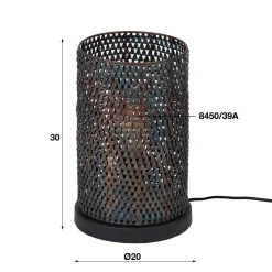 WoonStijl Tafellamp armor tube / Zwart bruin Online