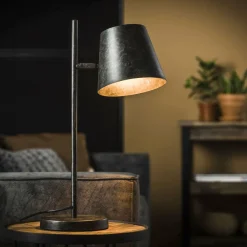 WoonStijl Tafellamp 1L verstelbare metalen kap / Charcoal