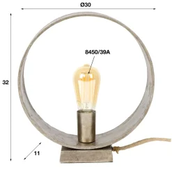 WoonStijl Tafellamp Loop / Antiek Nikkel Outlet