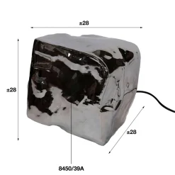 WoonStijl Tafellamp Rock Chromed glas Sale