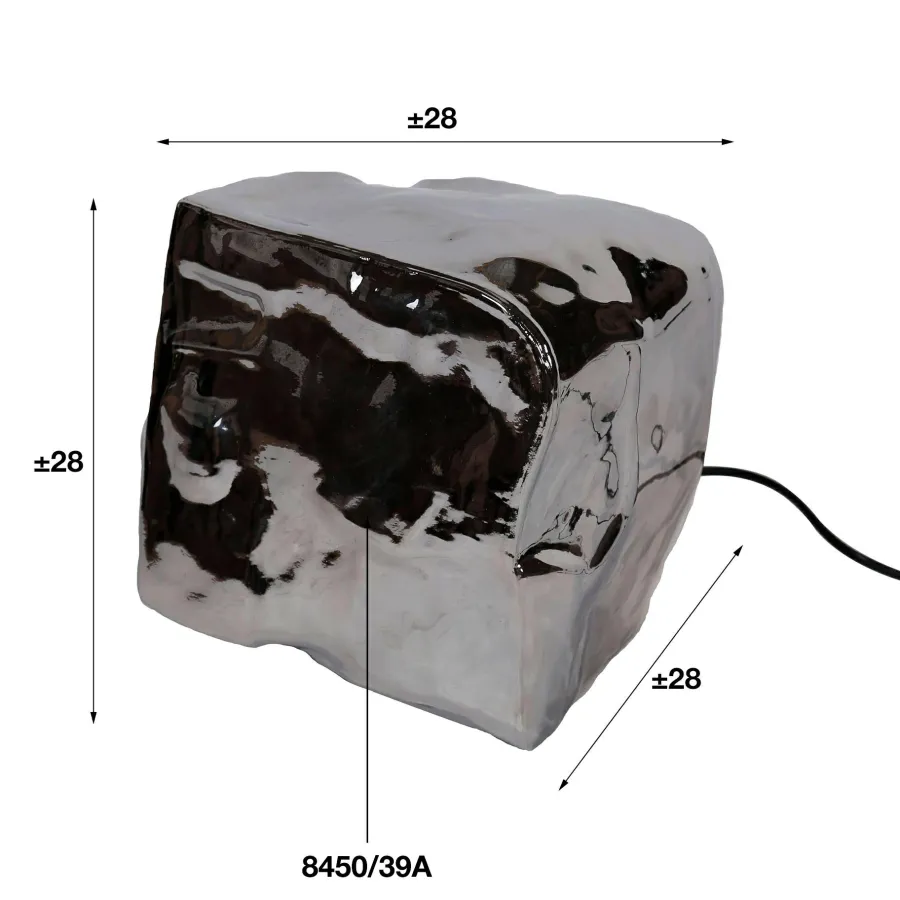 WoonStijl Tafellamp Rock Chromed glas Sale