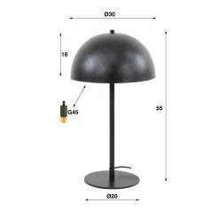 WoonStijl Tafellamp Shield Metal 2L Best