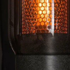 WoonStijl Tafellamp smoke glas-geperforeerd staal Sale
