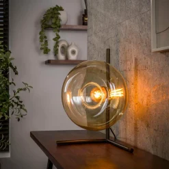 WoonStijl Tafellamp Soll Amber glas Clearance