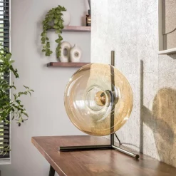 WoonStijl Tafellamp Soll Amber glas Clearance