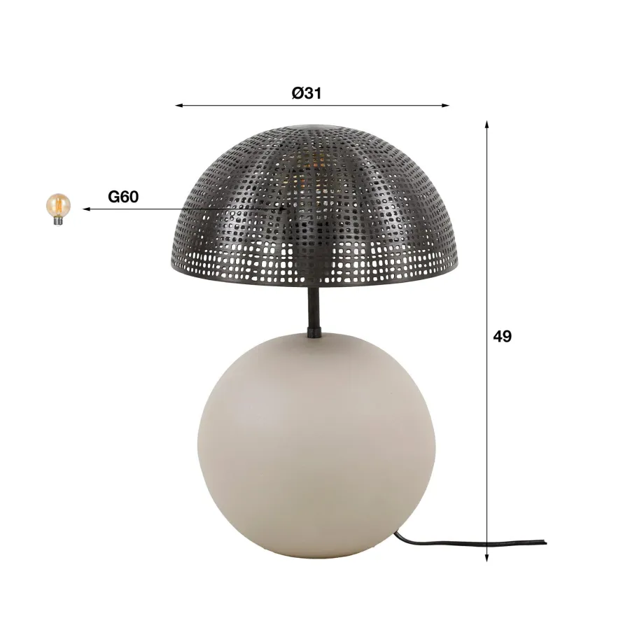 WoonStijl Tafellamp Sphere natural Discount