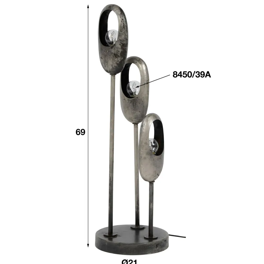 WoonStijl Tafellamp 3x open oog getrapt New