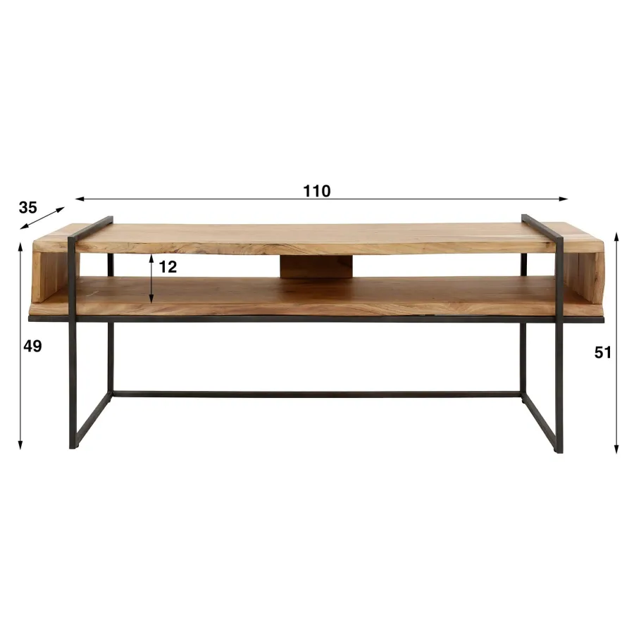 WoonStijl TV-meubel Acacia open vak edge Sale