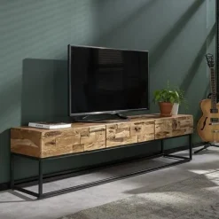 WoonStijl TV-meubel Mill acacia 180 cm - 3 lades Clearance