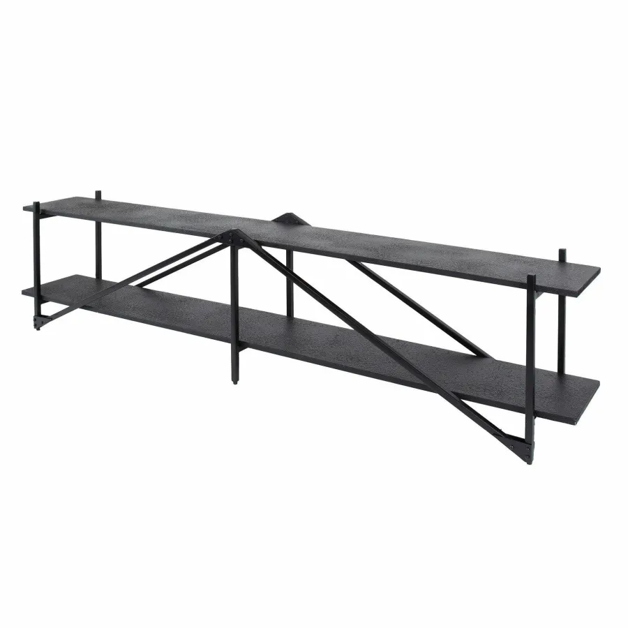 WoonStijl TV-meubel 'Piega' 220 cm teak grijs New