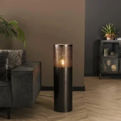 WoonStijl Vloerlamp Ø25 cilinder 90cm / Zwart nikkel Best