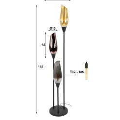 WoonStijl Vloerlamp cocoon mix glass Hot