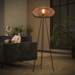 WoonStijl Vloerlamp copper twist groot Clearance