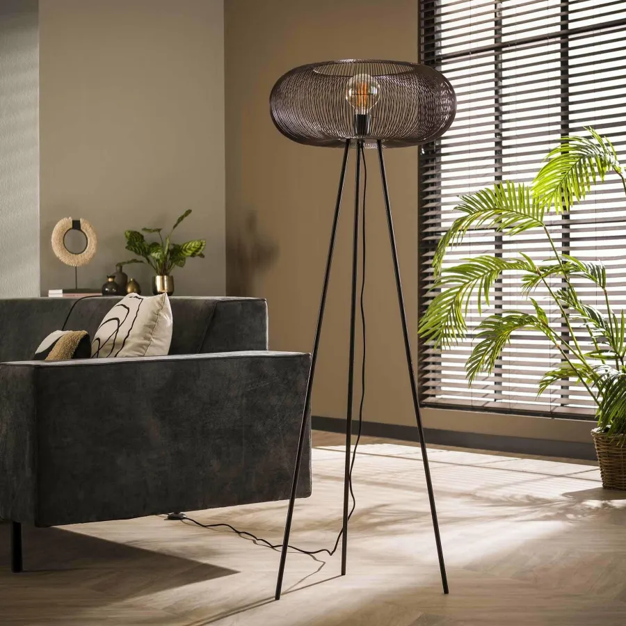 WoonStijl Vloerlamp copper twist groot Clearance
