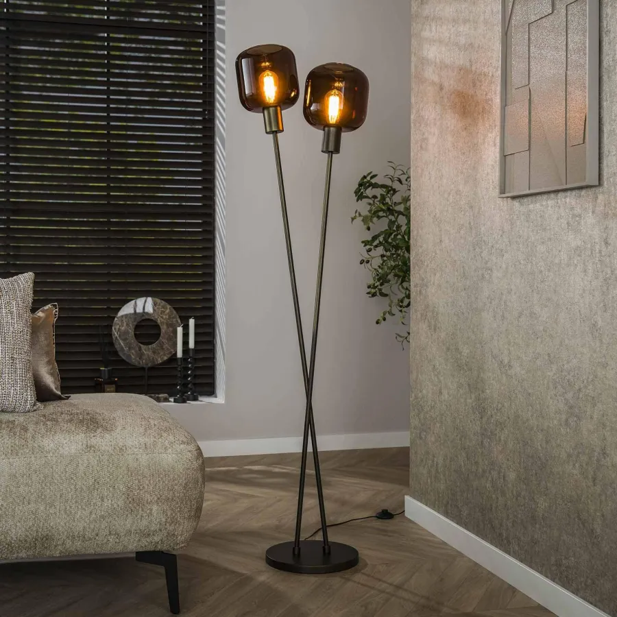 WoonStijl Vloerlamp 2L Bronza Outlet