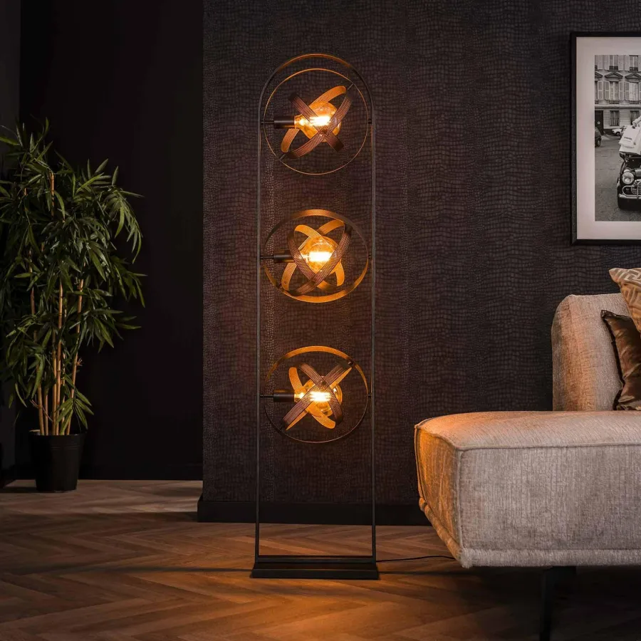 WoonStijl Vloerlamp 3L cosmos mesh Outlet