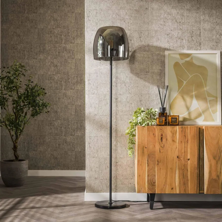 WoonStijl Vloerlamp 1L drift glass