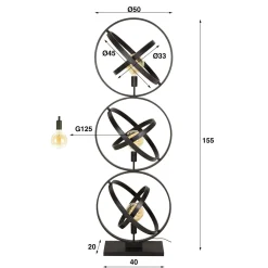 WoonStijl Vloerlamp 3L Galaxy Clearance