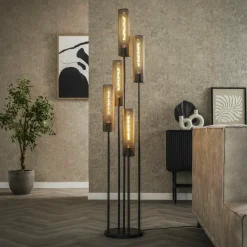 WoonStijl Vloerlamp 5L getrapt tube mesh Best