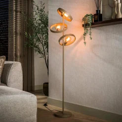 WoonStijl Vloerlamp 3L hover beige