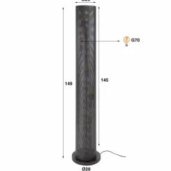 WoonStijl Vloerlamp 5L koker mesh