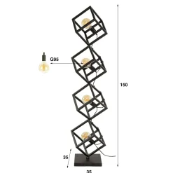 WoonStijl Vloerlamp 4L kubus Discount