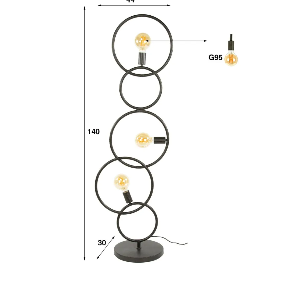 WoonStijl Vloerlamp 3L Loop Sale
