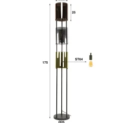 WoonStijl Vloerlamp 3L Lucente tricolore Clearance