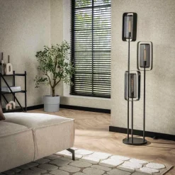 WoonStijl Vloerlamp 3L mesh rotate