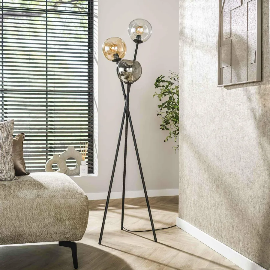 WoonStijl Vloerlamp 3L Multi Globe Online