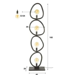 WoonStijl Vloerlamp 4L Pebble New