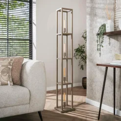 WoonStijl Vloerlamp 4L Quadra Beige Best
