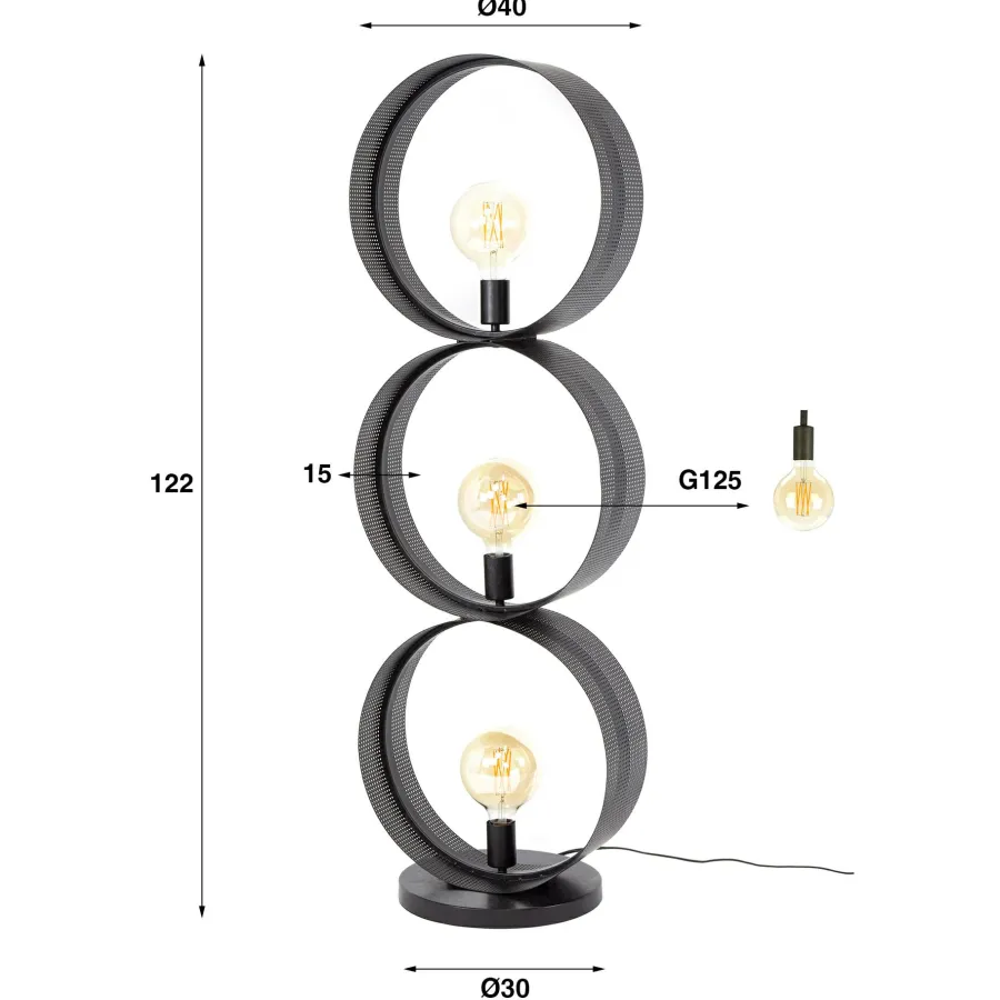 WoonStijl Vloerlamp 3L ring geperforeerd Outlet