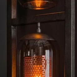 WoonStijl Vloerlamp 3L tower smoke glas-geperforeerd staal Clearance
