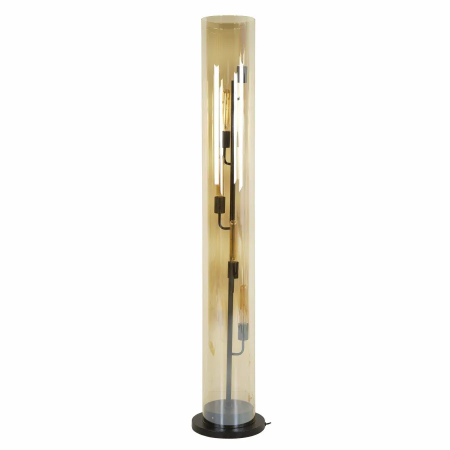 WoonStijl Vloerlamp 5L tube amber glas Sale