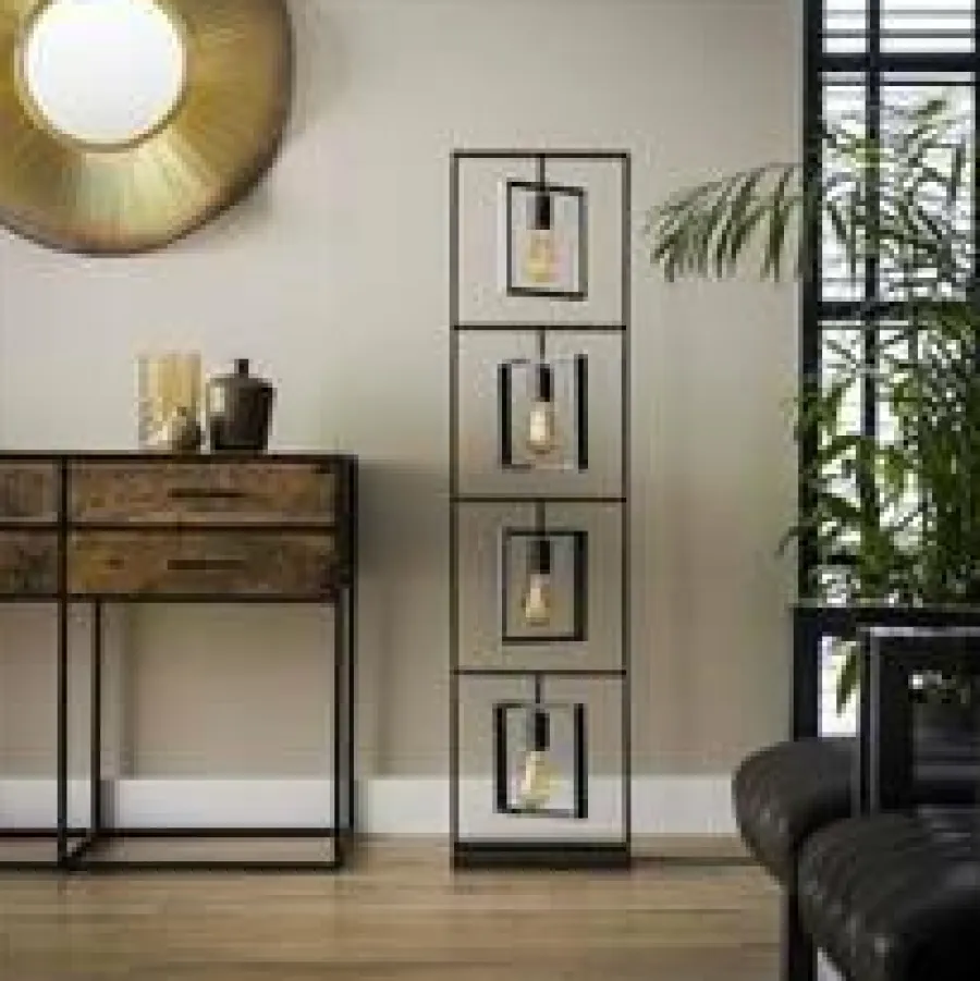 WoonStijl Vloerlamp 4L Turn square / Charcoal Outlet