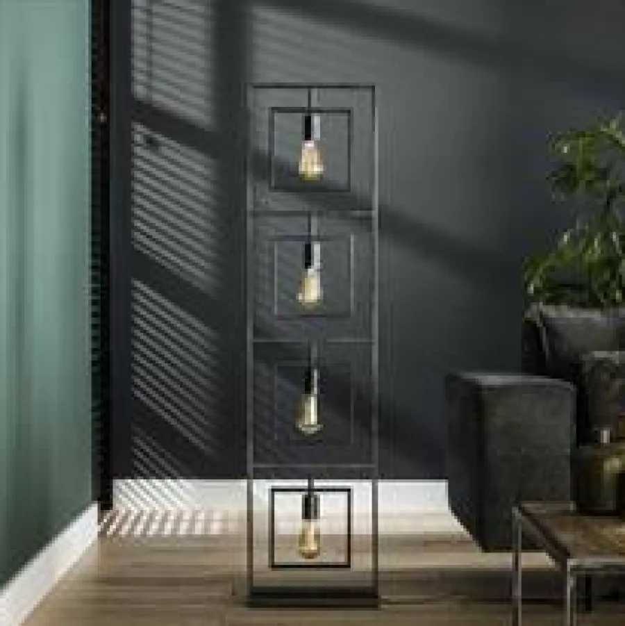 WoonStijl Vloerlamp 4L Turn square / Charcoal Outlet