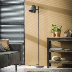 WoonStijl Vloerlamp 1L verstelbare metalen kap / Charcoal Best
