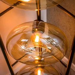 WoonStijl Vloerlamp Soll 4-lichts Amber glas Outlet