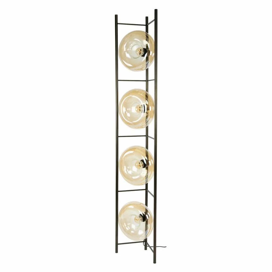 WoonStijl Vloerlamp Soll 4-lichts Amber glas Outlet