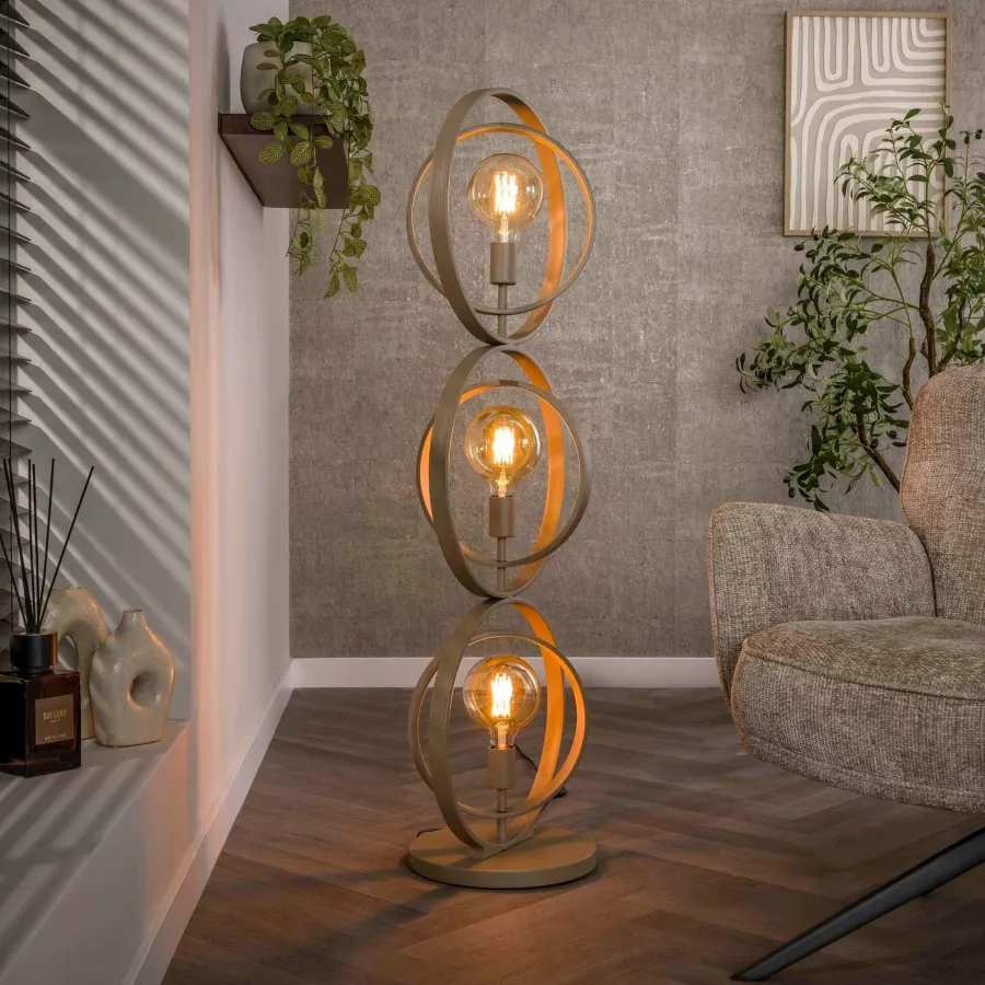 WoonStijl Vloerlamp Turn Around Beige Clearance