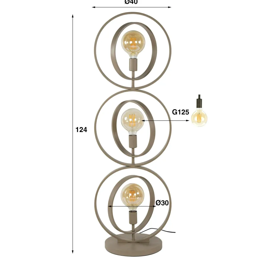 WoonStijl Vloerlamp Turn Around Beige Clearance