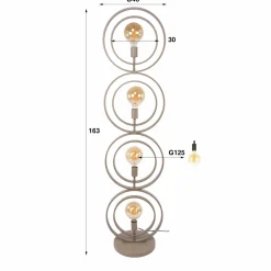 WoonStijl Vloerlamp Turn Around 4-lichts beige Hot
