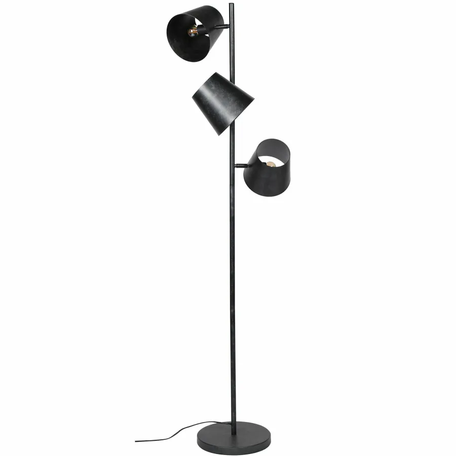 WoonStijl Vloerlamp 3x Kinetic / Charcoal Hot