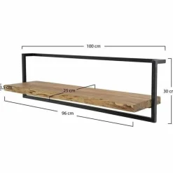 WoonStijl Wandplank Live Edge 100 cm New